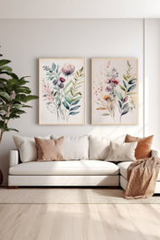 Wallity Ersy2Lımodel37-Ahsap Set de 2 Pinturas Decorativas